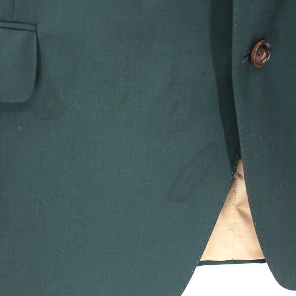 Peter Millar Dark Green Wool Sport Coat 50T Embroidered 2017 Fox Blazer masters - Picture 4 of 7